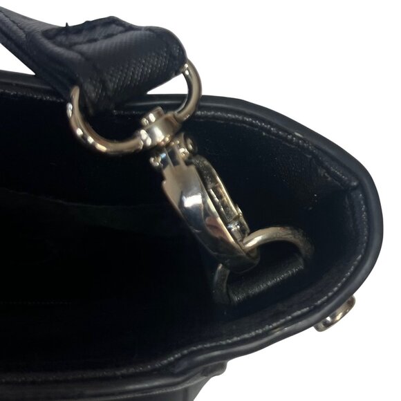 New York & Company Satchel Handbag Purse Adjustable Shoulder Strap Black - Picture 4 of 8